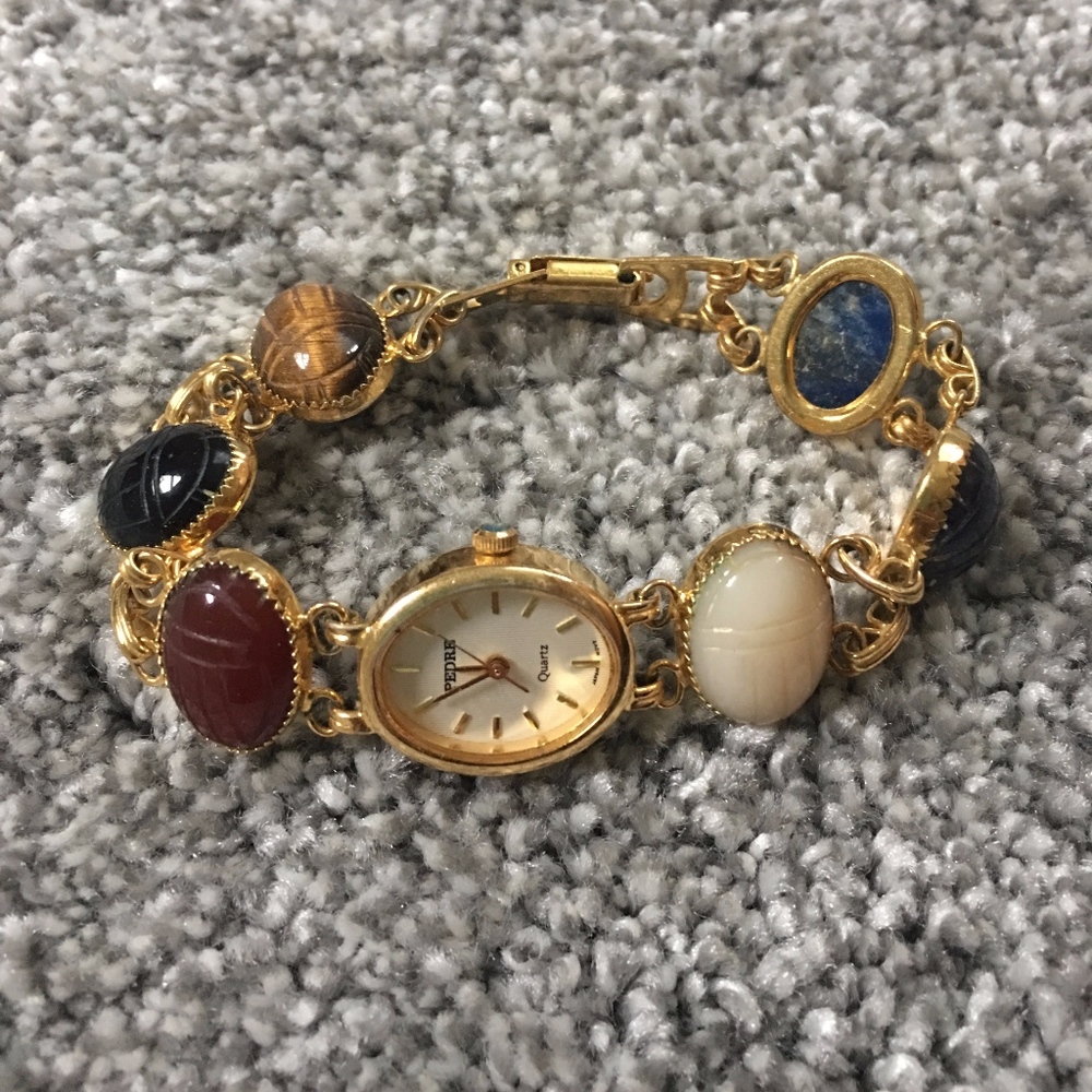 Watch with Scarab Bracelet